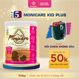 Mua 5 lon Monicare Kids Plus tặng nồi chiên không dầu