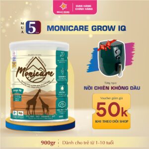 Mua 5 lon Monicare Grow IQ tặng nồi chiên không dầu