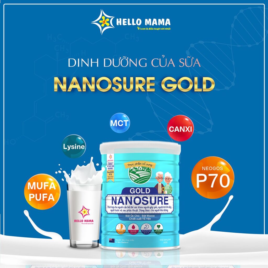 Dinh dưỡng của sữa Nano Sure Gold