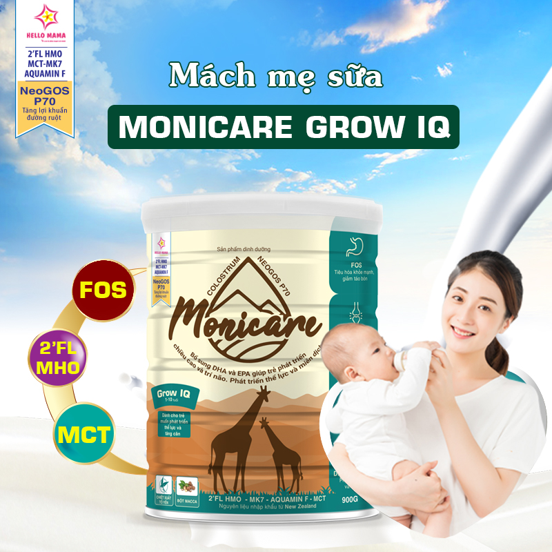 Mách Mẹ sữa Monicare Grow IQ